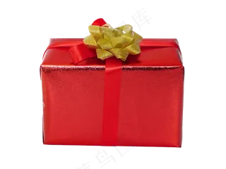 圣诞节红色礼品盒,免抠元素