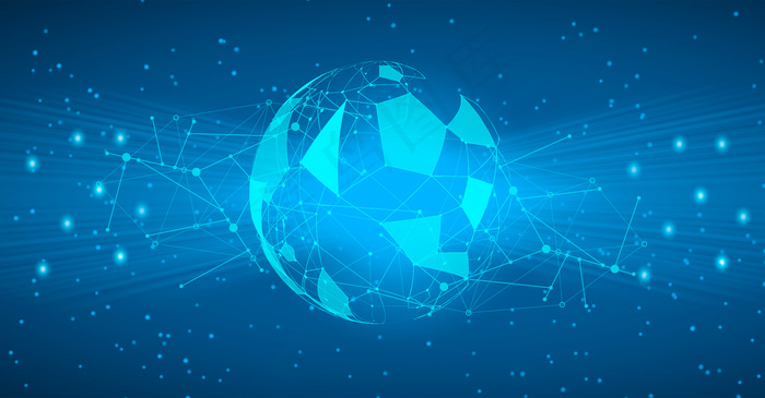 地球化科技蓝色背景