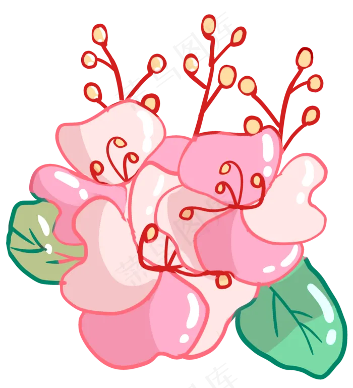 一簇美丽的樱花花朵