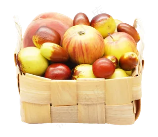 编织果盘冬枣和苹果