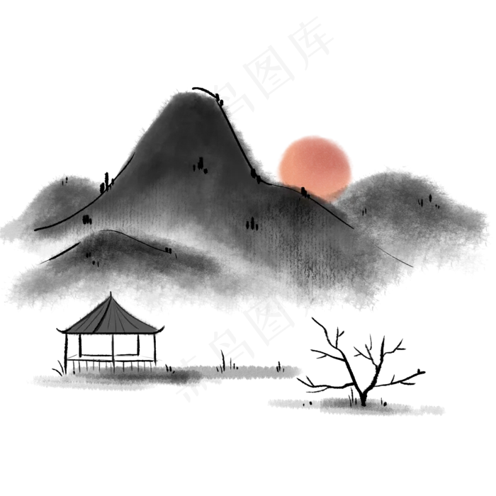 水墨画山水(2000X2000)