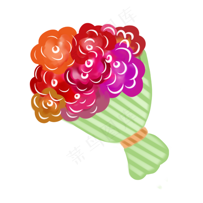 红色爱情花束(3000X3000(DPI:300))psd模版下载