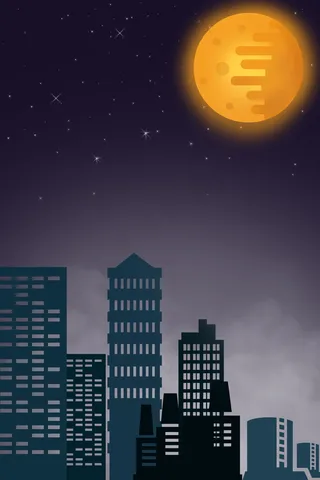 现代城市中秋邀请函商用