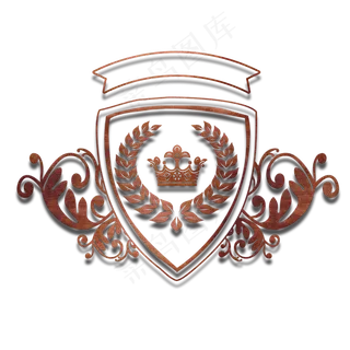 欧美家族徽章奖章红铜金色装饰