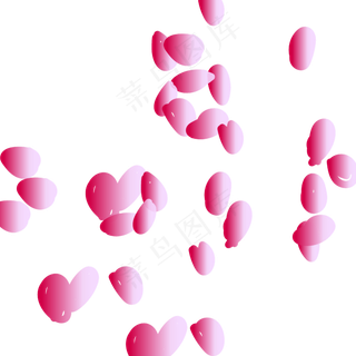 粉色飞舞玫瑰花瓣