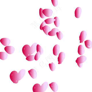 粉色飞舞玫瑰花瓣