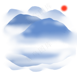 中国风水墨水彩山水