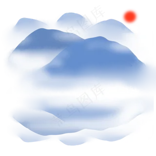 中国风水墨水彩山水