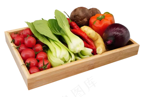 木盘蔬菜拼盘