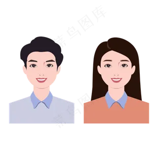 上班族商务人士证件照人物头像矢,免抠元素