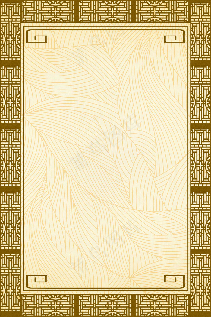 古风花纹边框平面广告