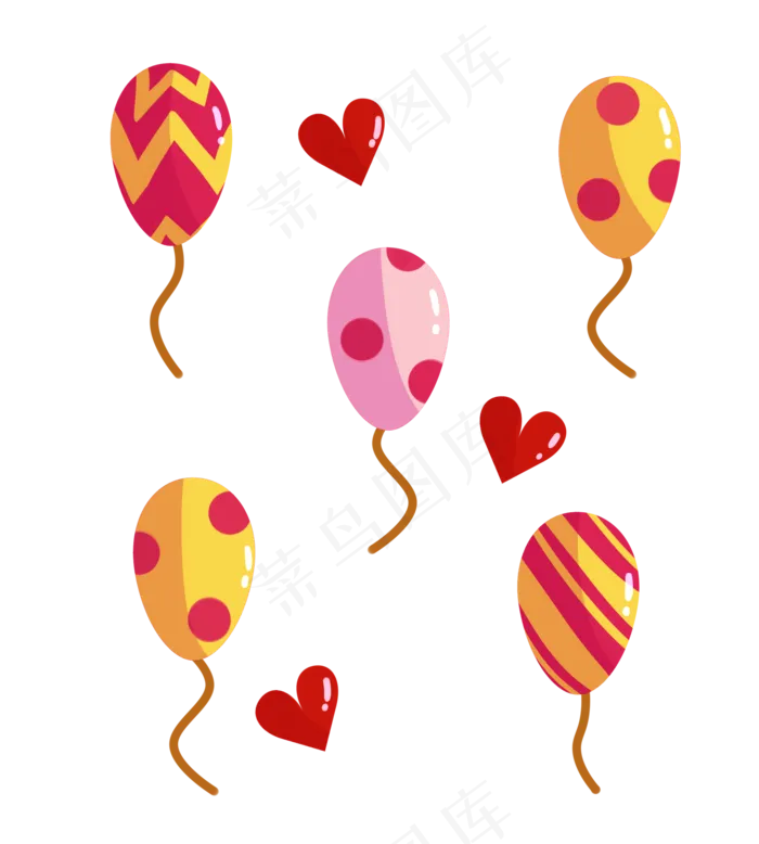 黄色卡通气球(2126X2362(DPI:299))psd模版下载