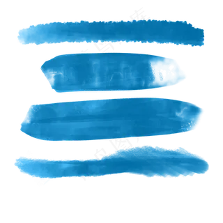 天蓝色水彩横纹笔刷