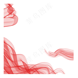绸带彩带飘带红色,免抠元素