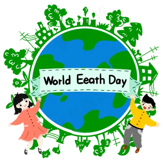 世界地球日绿色的地球