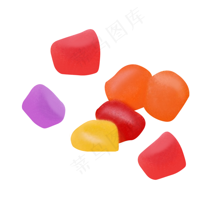 糖果实物水果味软糖QQ糖橡皮糖(2000*2000px)psd模版下载