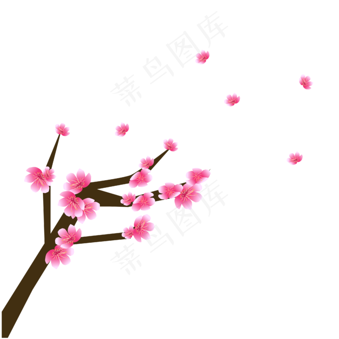 矢量免扣粉色桃花(4167*4167px 300 dpi )ai矢量模版下载