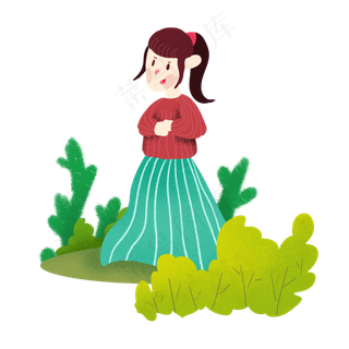 夏日可爱小女孩