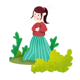 夏日可爱小女孩