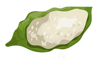 卡通绿色粽子插图