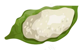 卡通绿色粽子插图