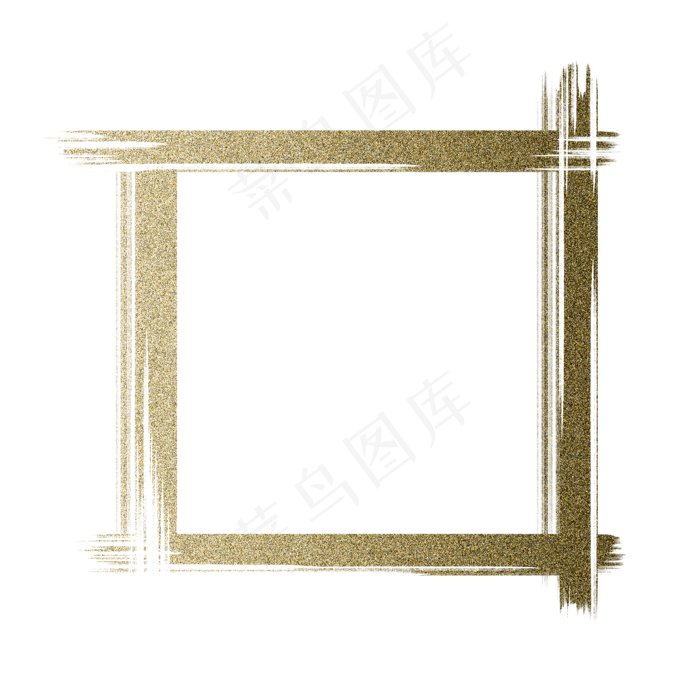 黑金正方形边框(2000X2000(DPI:300))psd模版下载