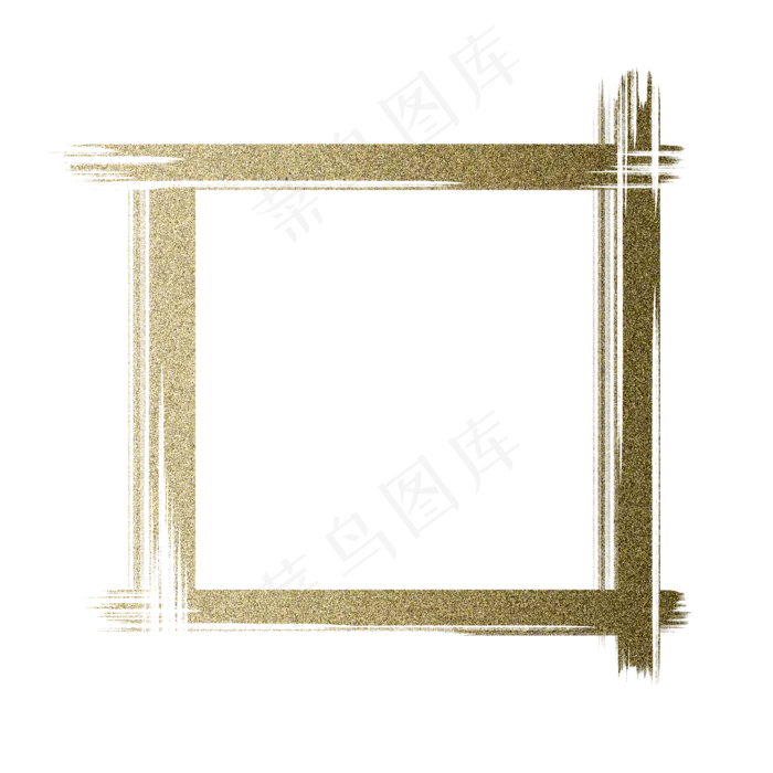 黑金正方形边框(2000X2000(DPI:300))psd模版下载