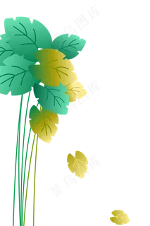 卡通泛黄飘落的树叶