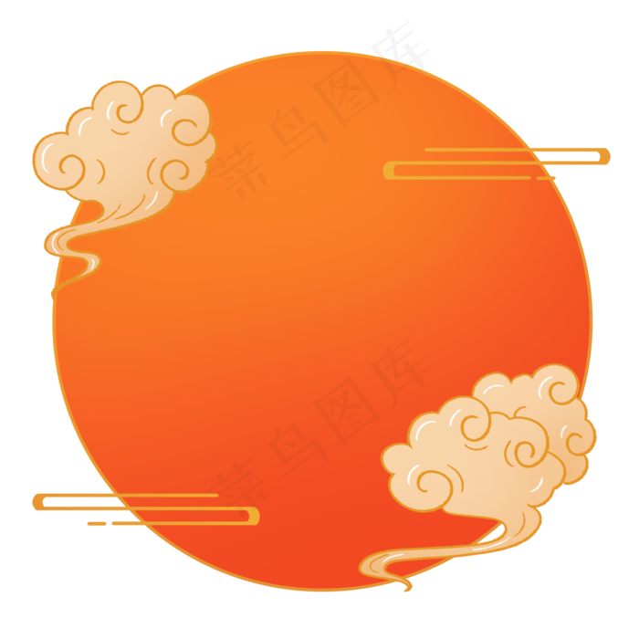 中国风祥云边框,免抠元素