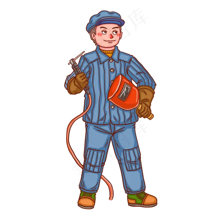 五一劳动节人物男电焊工人(3000X3000(DPI:300))psd模版下载