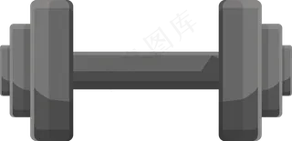 卡通健身器材大哑铃矢量素材,免抠元素