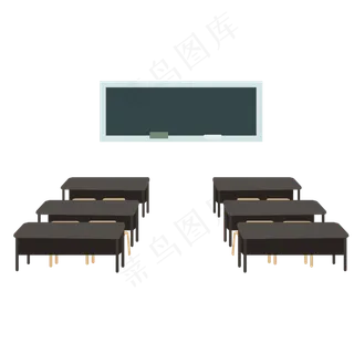 手绘清新教师节教室PNG元素,免抠元素