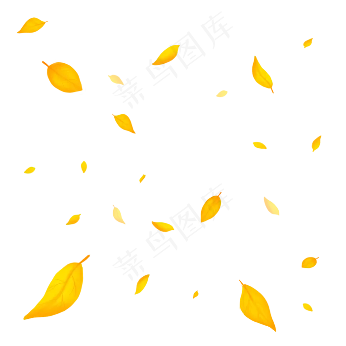 植物秋天叶子漂浮气氛电商装饰免,免抠元素