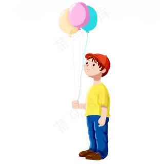 拿着气球的儿童