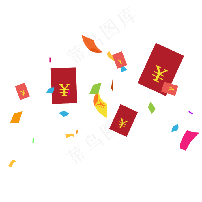 彩条优惠券,免抠元素(4168*4167px 300 dpi )ai矢量模版下载