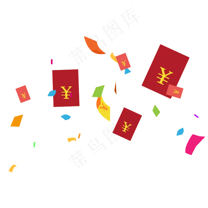 彩条优惠券,免抠元素(4168*4167px 300 dpi )ai矢量模版下载