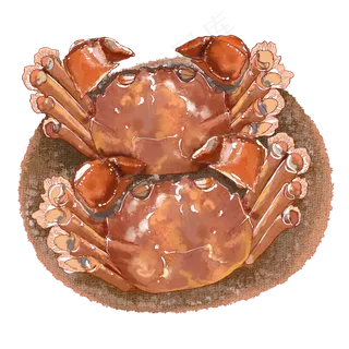 螃蟹水彩,免抠元素 螃蟹水彩,免抠元素