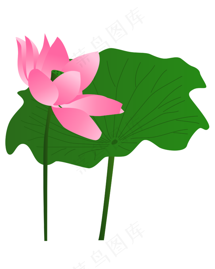 矢量卡通粉色莲花(2000X2000(DPI:300))ai矢量模版下载