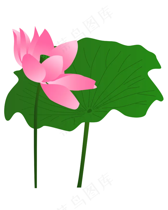 矢量卡通粉色莲花(2000X2000(DPI:300))ai矢量模版下载