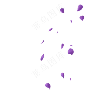 紫色花瓣漂浮元素,免抠元素