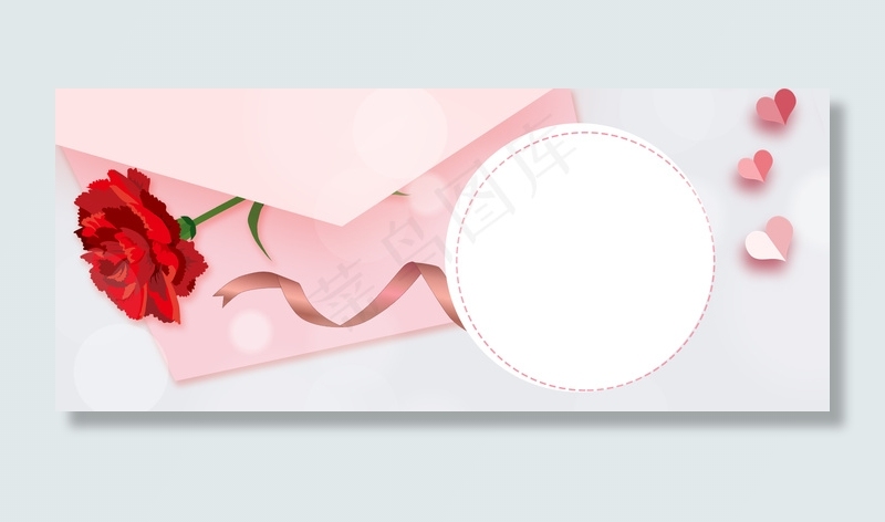 512母亲节感恩粉色花卉促销海报背景