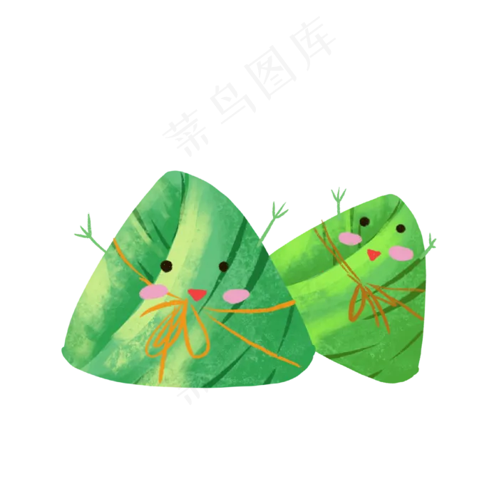 端午节可爱手绘扁平风粽子(2048X2048(DPI:132))psd模版下载