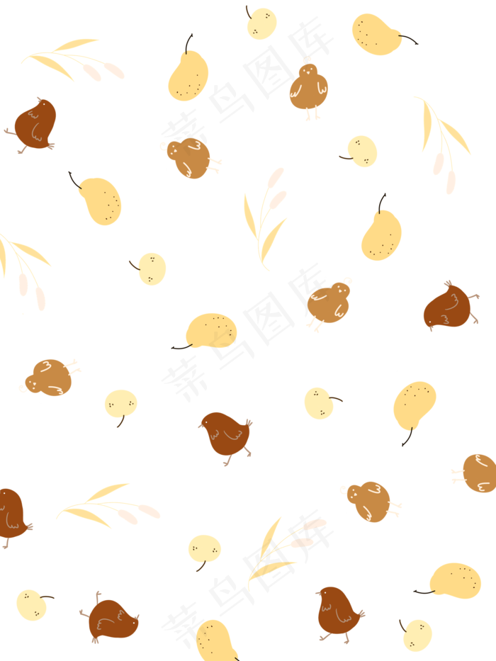 秋分梨子底纹装饰(2100X2800(DPI:299))psd模版下载