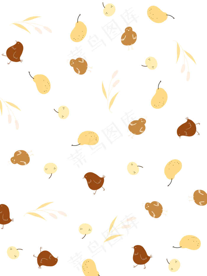 秋分梨子底纹装饰(2100X2800(DPI:299))psd模版下载