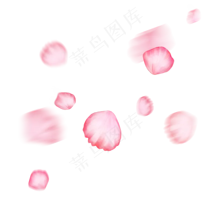漂浮的花瓣红色海棠花瓣飘落的花(2000X2000(DPI:300))psd模版下载