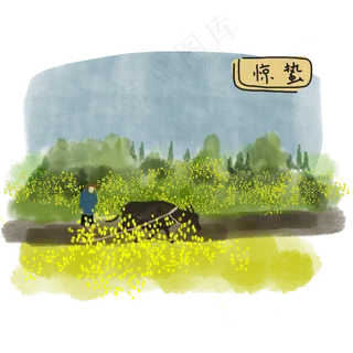 惊蛰节气手绘标签,免抠元素 惊蛰节气手绘标签,免抠元素