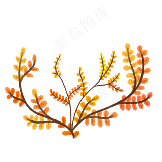 秋季黄色的树枝