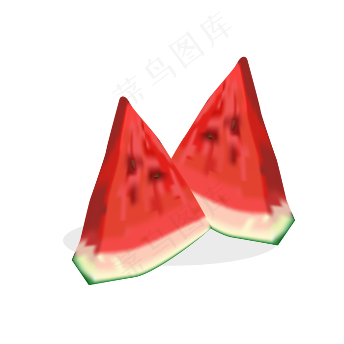 夏季水果切开的西瓜矢量免抠图(4167*4167px 300 dpi )ai矢量模版下载