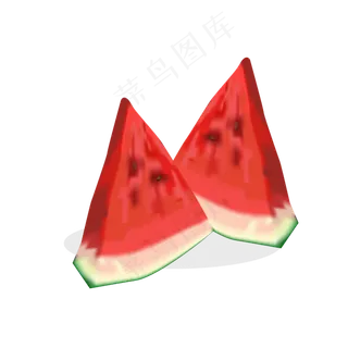 夏季水果切开的西瓜矢量免抠图
