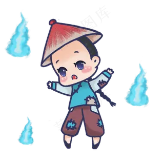 百鬼夜行可爱小僵尸,免抠元素